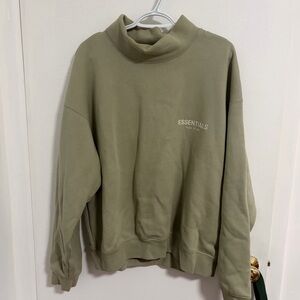 Essentials FOG Mock Neck Olive Green Sweater